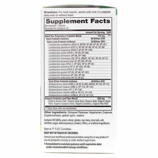 Vital Flora Adult 55+ Daily Probiotic + Prebiotics Shelf Stable, VTP